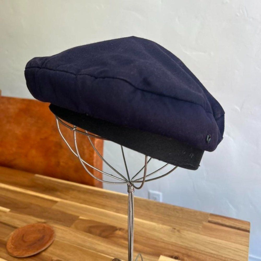 Very Old Vintage Beret Navy Black